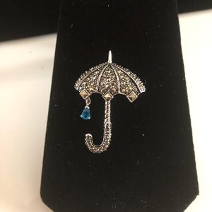 Hematite Umbrella Pin